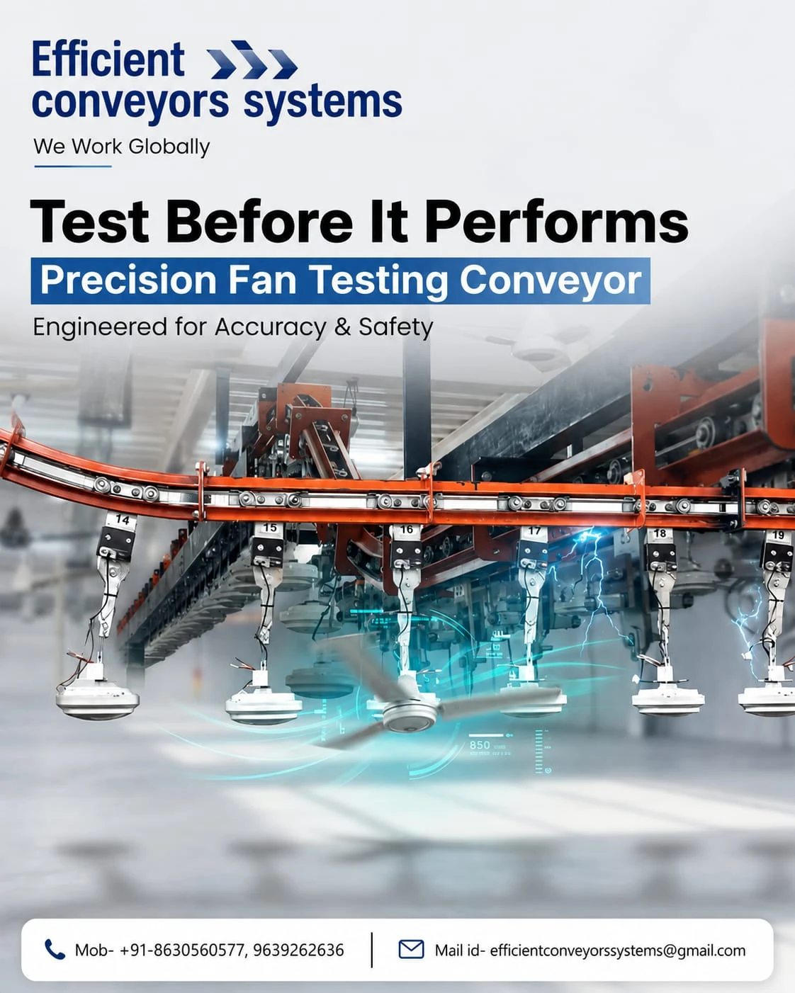 Real ECS industrial conveyor system