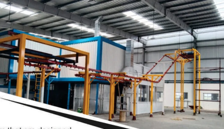 Company paint shop industrial conveyor facility